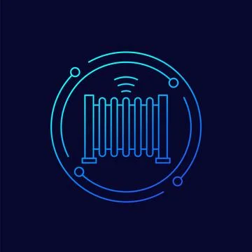 Automatic gate line vector icon Illustrazione stock