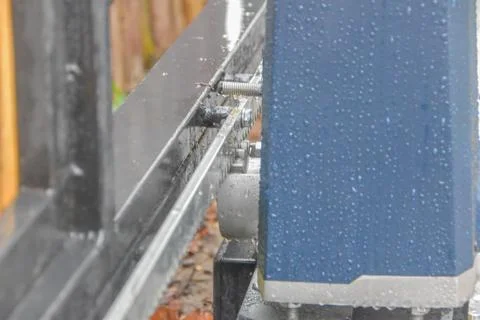 A automatic gate mechanism on the garden plot Фото