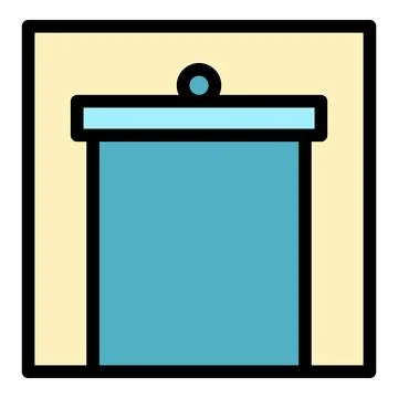 Automatic gate opener icon vector flat Stock Illustration