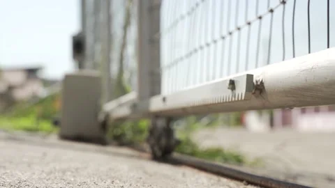 Automatic gate opener system Stock Footage 146831557