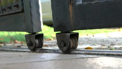 Automatic gate opening. Control gate home security system working. Stock Footage 144977474