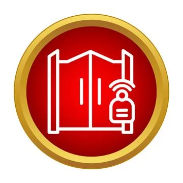 Automatic gate opening using remote control system Stock Illustration