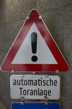 Automatic gate system as entrance or exit 스톡 사진