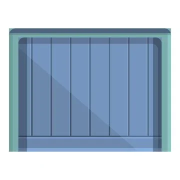 Automatic gate system icon, cartoon and flat style Stock Illustration