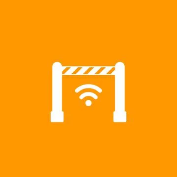 Automatic gate system icon, vector sign Stock Illustration