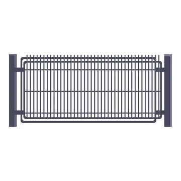 Automatic gate technology icon, cartoon and flat style Illustrazione stock