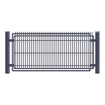 Automatic gate technology icon, cartoon and flat style Illustrazione stock