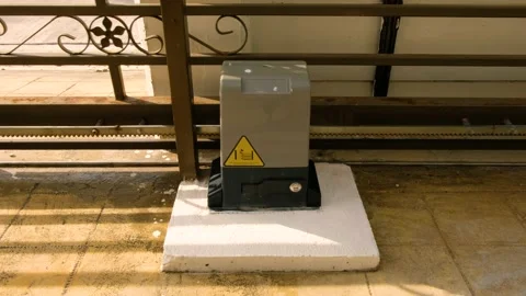 Automatic Gates Mechanism Stock Footage 221688601