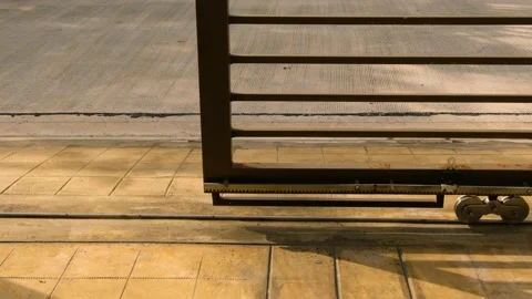 Automatic Gates Open Stock Footage 221688583