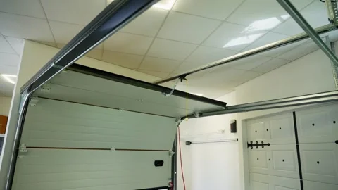 Automatic gates open. Opening mechanisms. Video stock 313234791