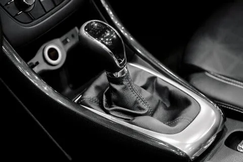 Automatic gear shift of a car Stock Photos