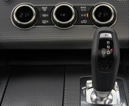 Automatic gear shift handle Stock Photos