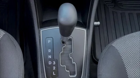 Automatic-gear-shift-lever-car-interior Stock Footage 341401639