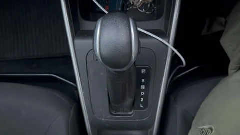 Automatic Gear Shifter Close-Up Inside Car Interior Stock Footage 346008229