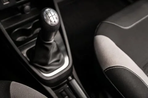 Automatic gear stick inside modern car.  automatic transmission gear of car , Stock Photos