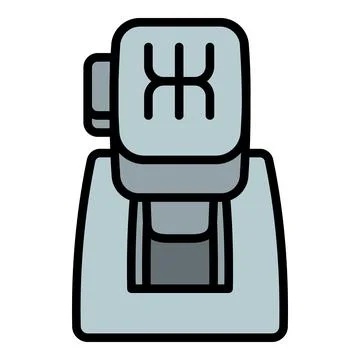Automatic gearbox icon outline vector. Car part Stock Illustration