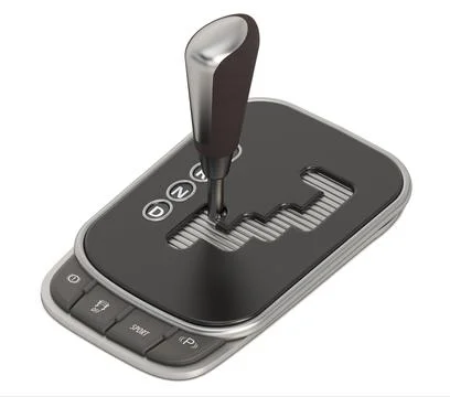 Automatic gearbox isolated on white background. 3D illustration Stock Illustration