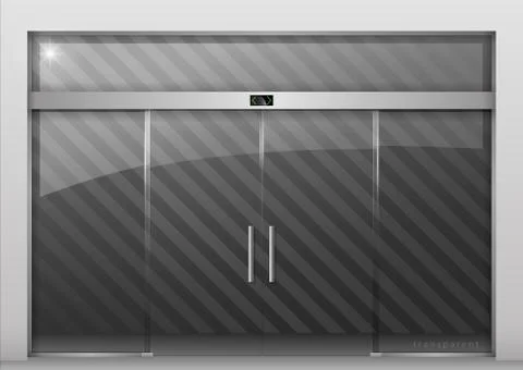 Automatic glass doors Illustrazione stock