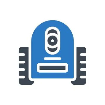 Automatic glyph colour icon Illustrazione stock