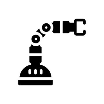 Automatic glyph flat icon Stock Illustration