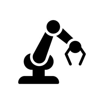 Automatic glyph flat icon Illustrazione stock