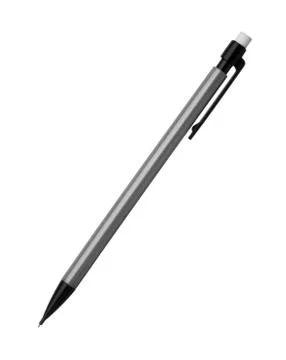 Automatic grey pencil isolated on white background Stock Photos