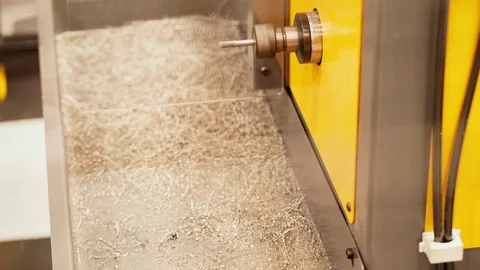 Automatic gripper handling detail, put item to boring tool Stock Footage 117627071