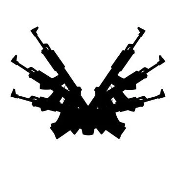 Automatic gun background element イラスト素材