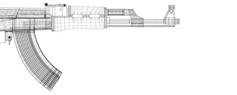 Automatic gun Stock Illustration