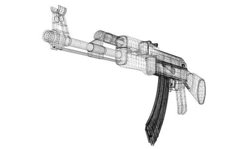 Automatic gun Stock Illustration