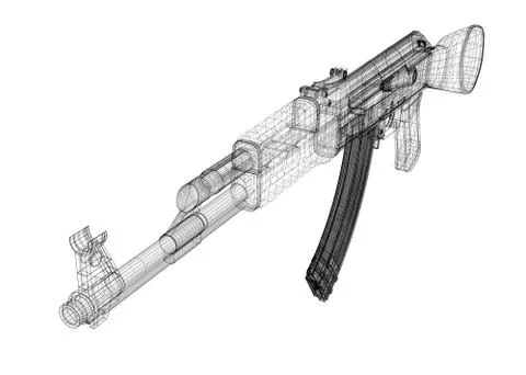 Automatic gun Stock Illustration