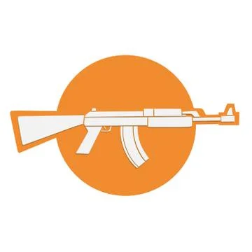 Automatic gun symbol Stock-Illustration