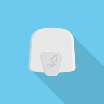 Automatic hand dryer isolated on background. Vector illustration. Stock Illustration