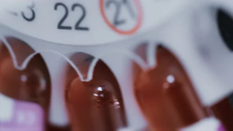 Automatic hematology analyzer with glass test tubes with blood Stock-Footage 189313986