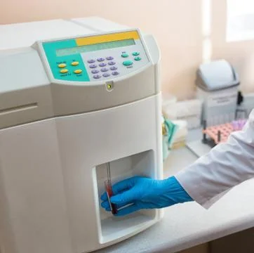 Automatic hematology analyzer Stock Photos