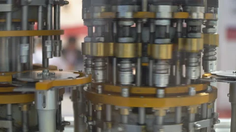 Automatic high-performance cap tightening machine Stock Footage 111175841