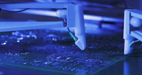 Automatic inspection of the finished circuit board in production. Test a Видео 200926853