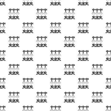 Automatic irrigation system watering plants seamless pattern Stock Illustration