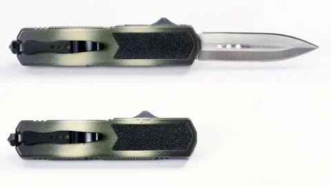 Automatic Knife onened and closed. Stock Photos