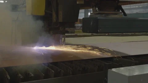 Automatic laser welding machine at the shipyard. Stock Footage 104184169