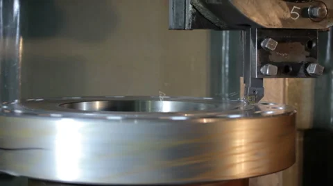 Automatic lathe works metal Stock Footage 59704671