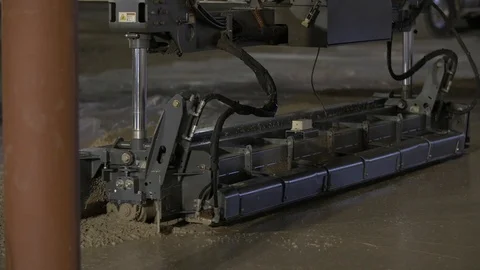 Automatic Leveler Leveling Concrete- Slo-Mo Stock-Footage 101390954