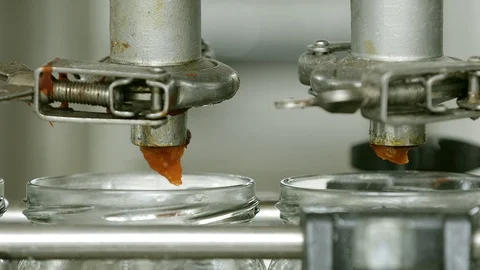 Automatic Line for Processing of Canned Vegetables . Stock Footage 123821399