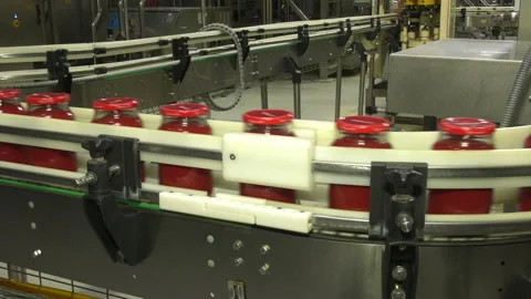 Automatic Line for Processing of Vegetables Stock-Footage 162557331