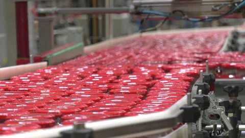 Automatic Line for Processing of Vegetables Stock-Footage 162559801