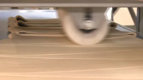 Automatic line of thin dough Stock Footage 105402533