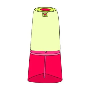 Automatic liquid soap dispenser hand sanitizer touch. Product home hygiene Illustrazione stock