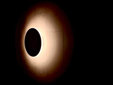 Automatic lunar circle light at white pearl Stock Photos