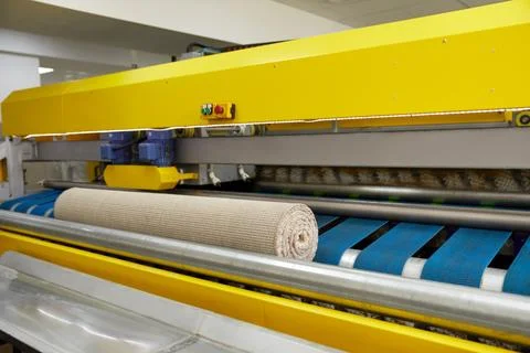 Automatic machine and equipment for carpet washing and dry cleaning Stock Photos