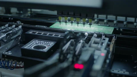 Automatic machine for assembling and installing SMD components Видео 153108283